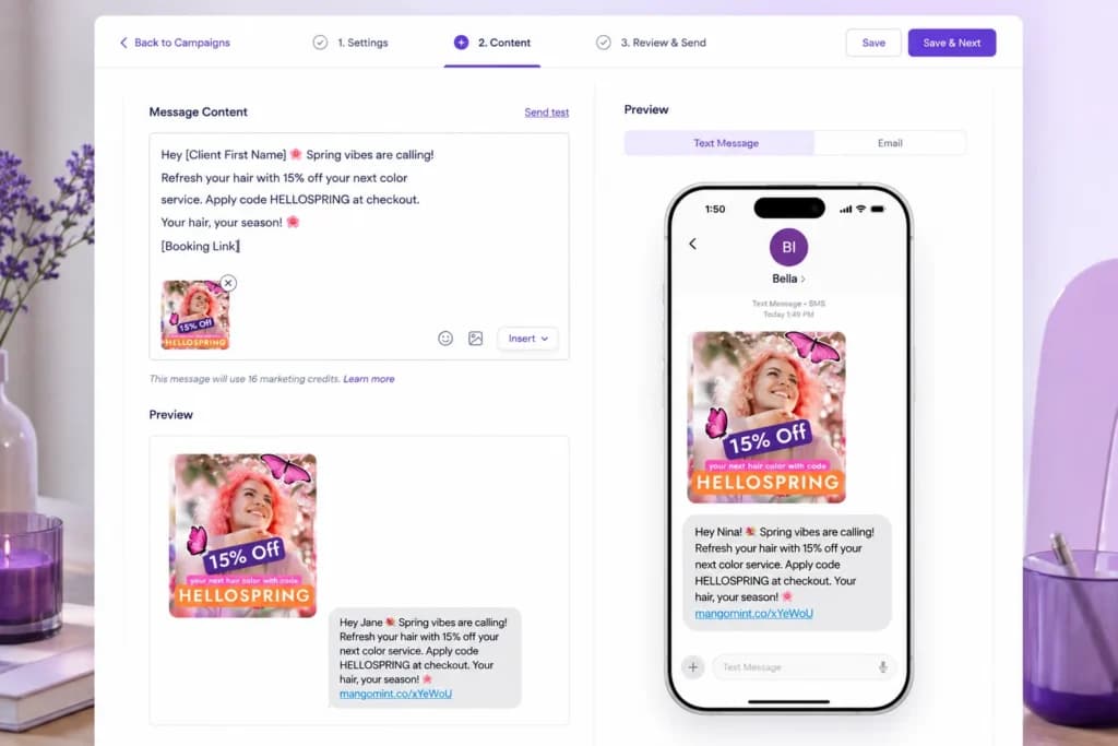 marketing Campaigns software for salon and beauty spas One Tool for Every Message